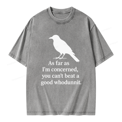 Pagewings Whodunnit Lover Unisex Washed T-shirt