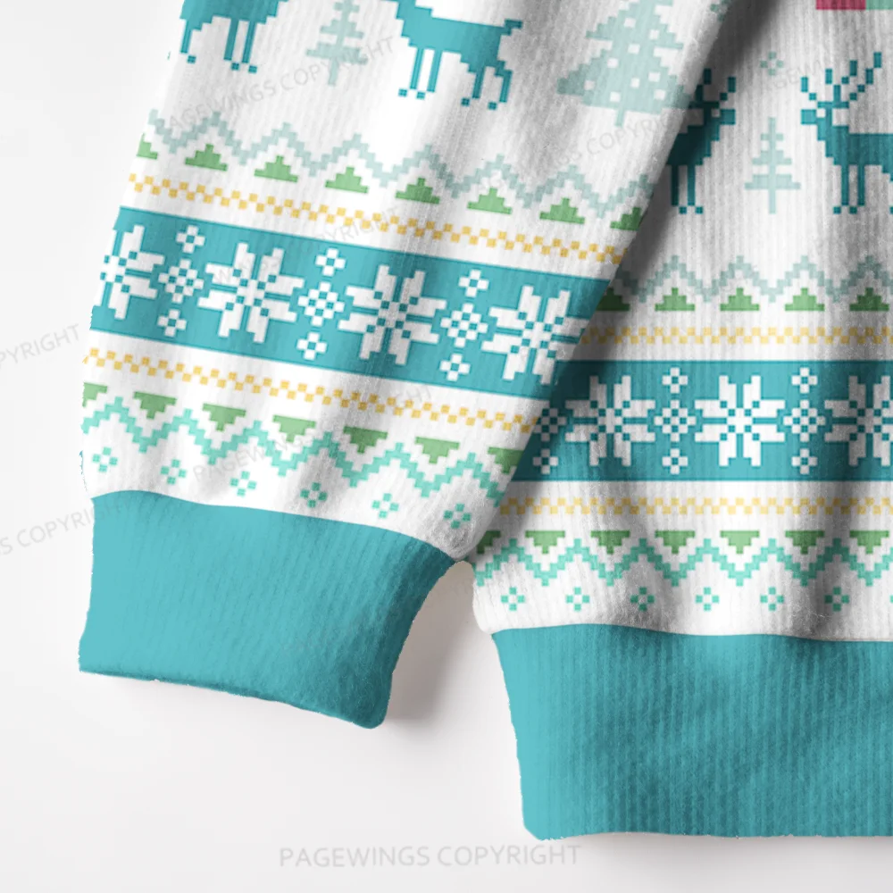 Pagewings Christmas Book Tree Unisex Ugly Knit Sweatshirt