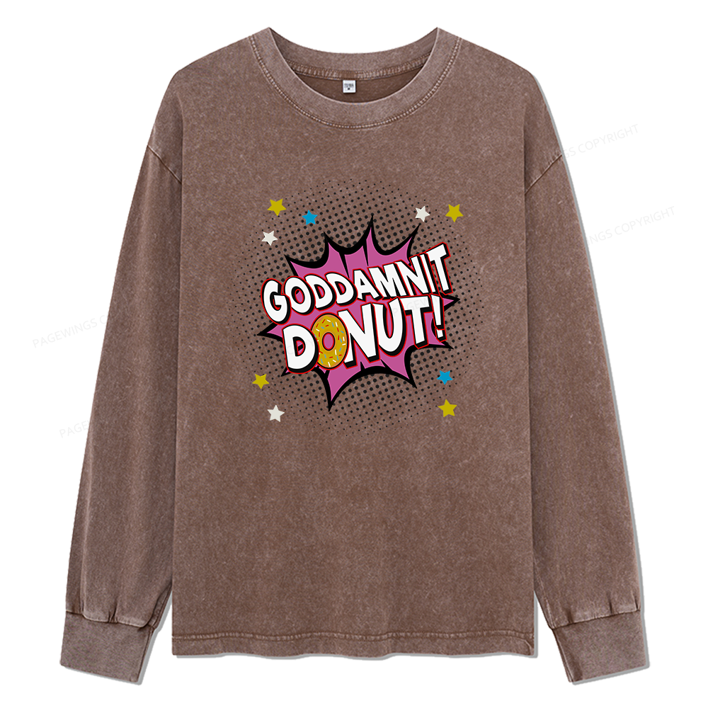 Pagewings Sci-Fi Lover Unisex Washed Long Sleeve T-shirt