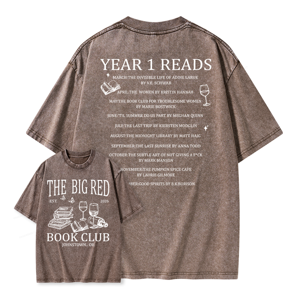 Pagewings Personalized Book Club Unisex Washed T-shirt