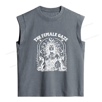 Pagewings Vintage Medusa Feminist Women's Washed Tank Top