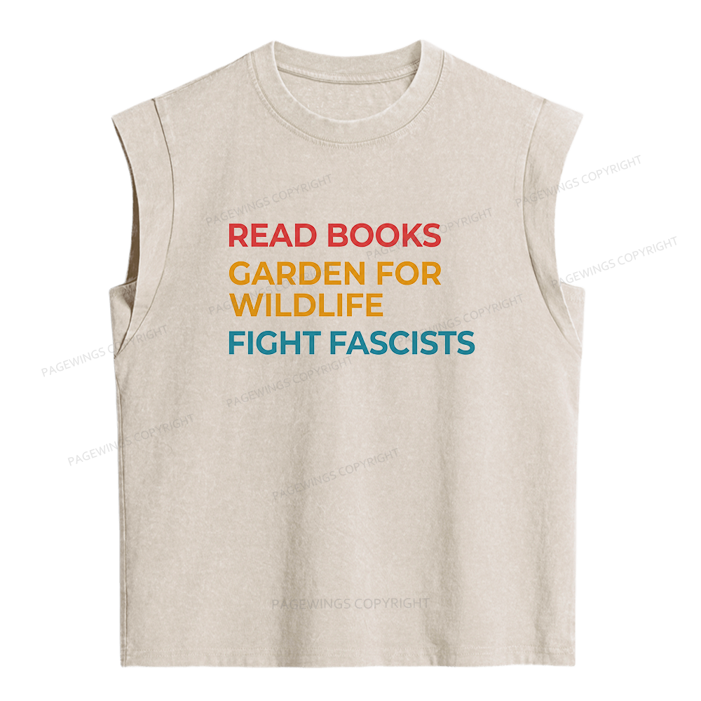 Pagewings Read Books Garden Women's Washed Tank Top