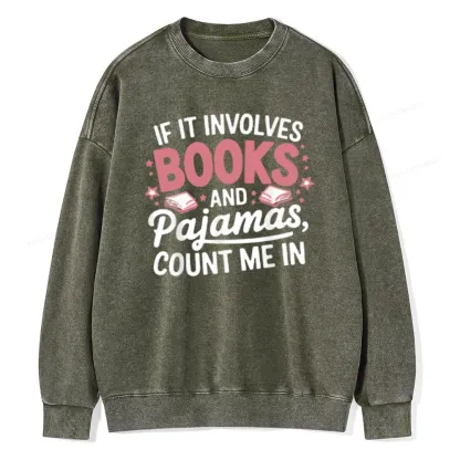 Pagewing Lover Funny Book Reading Unisex Washed Sweatshirt