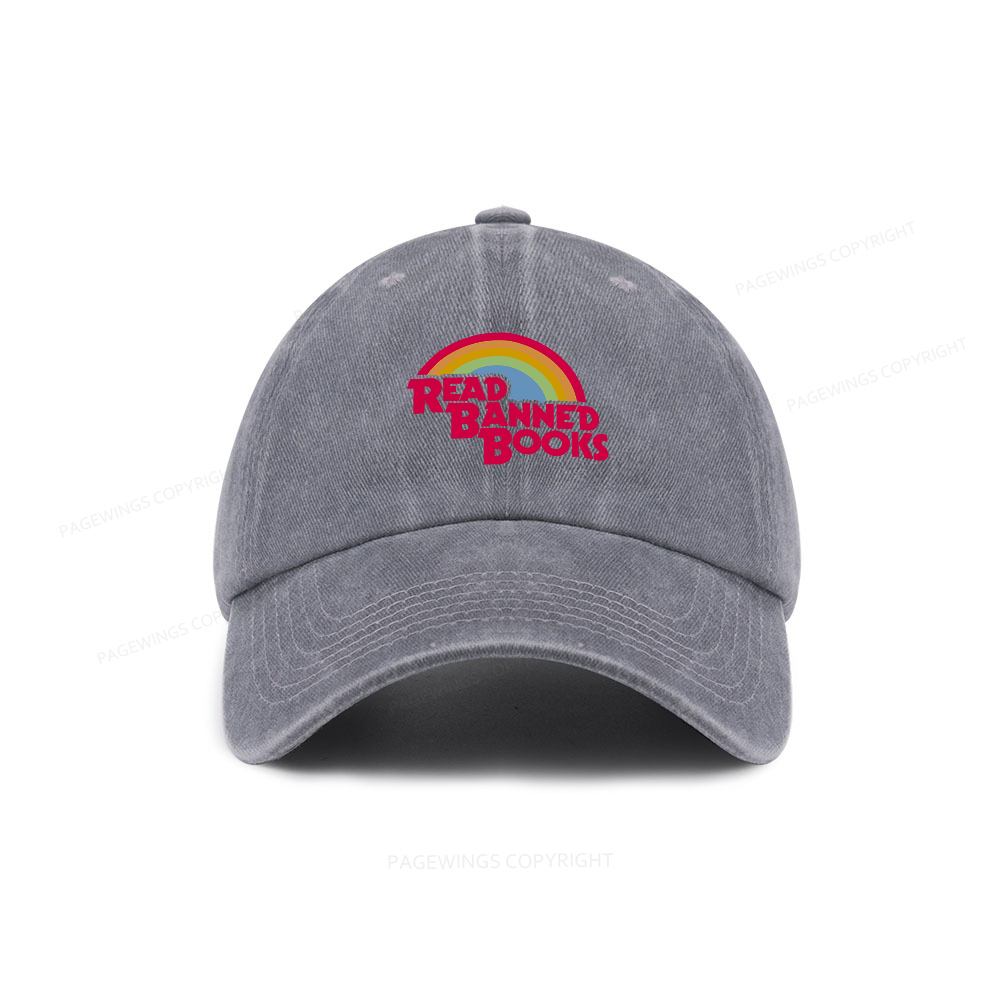 Pagewings Read Banned Books Washed Cap