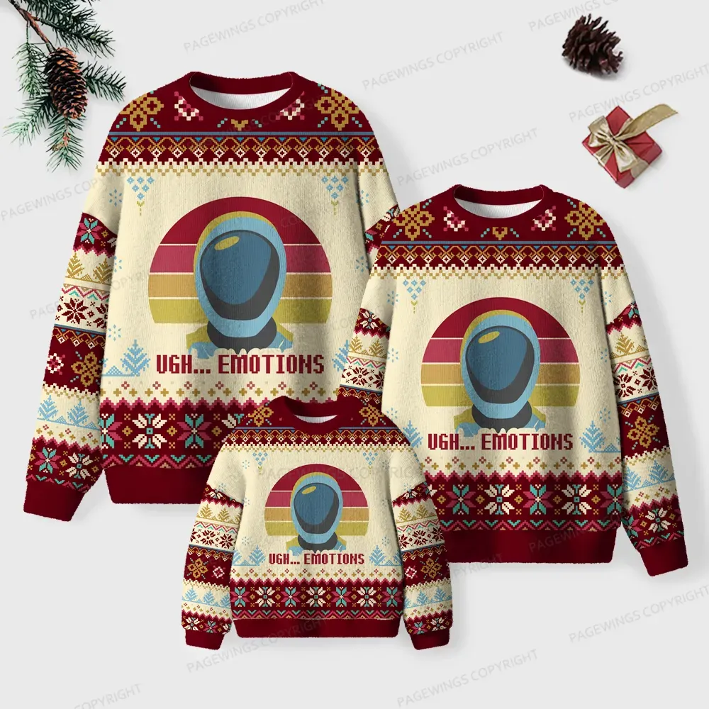 Pagewings Emotions Unisex Ugly Knit Sweatshirt