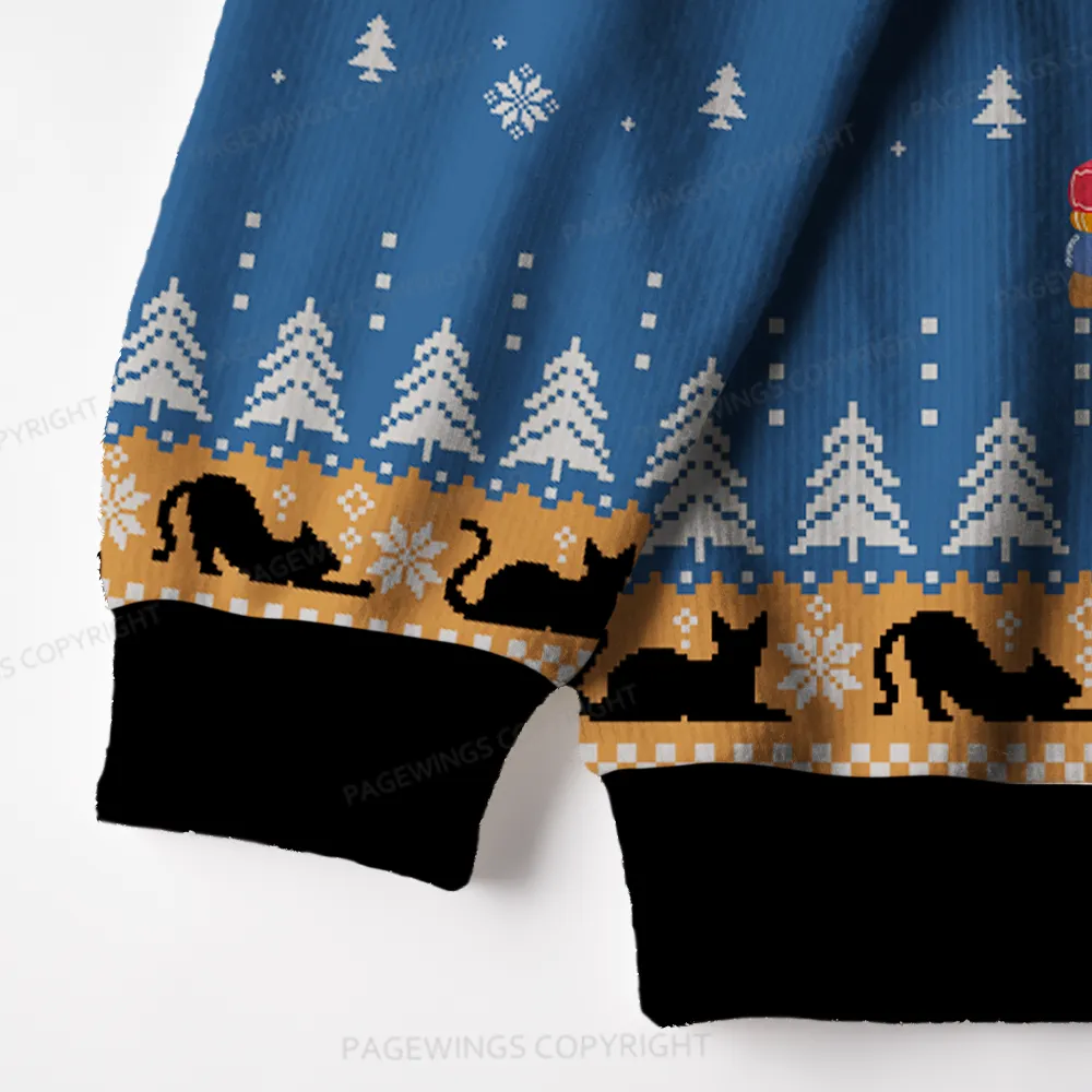 Pagewings I Think A Lot Of My Problems Would Be Solved If I Had A Dragon Unisex Ugly Knit Sweatshirt