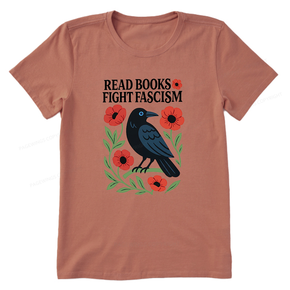 Pagewings Read Books Fight Fascism Unisex Classic T-shirt