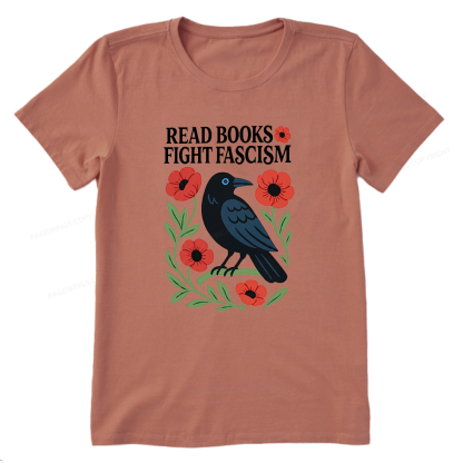 Pagewings Read Books Fight Fascism Unisex Classic T-shirt