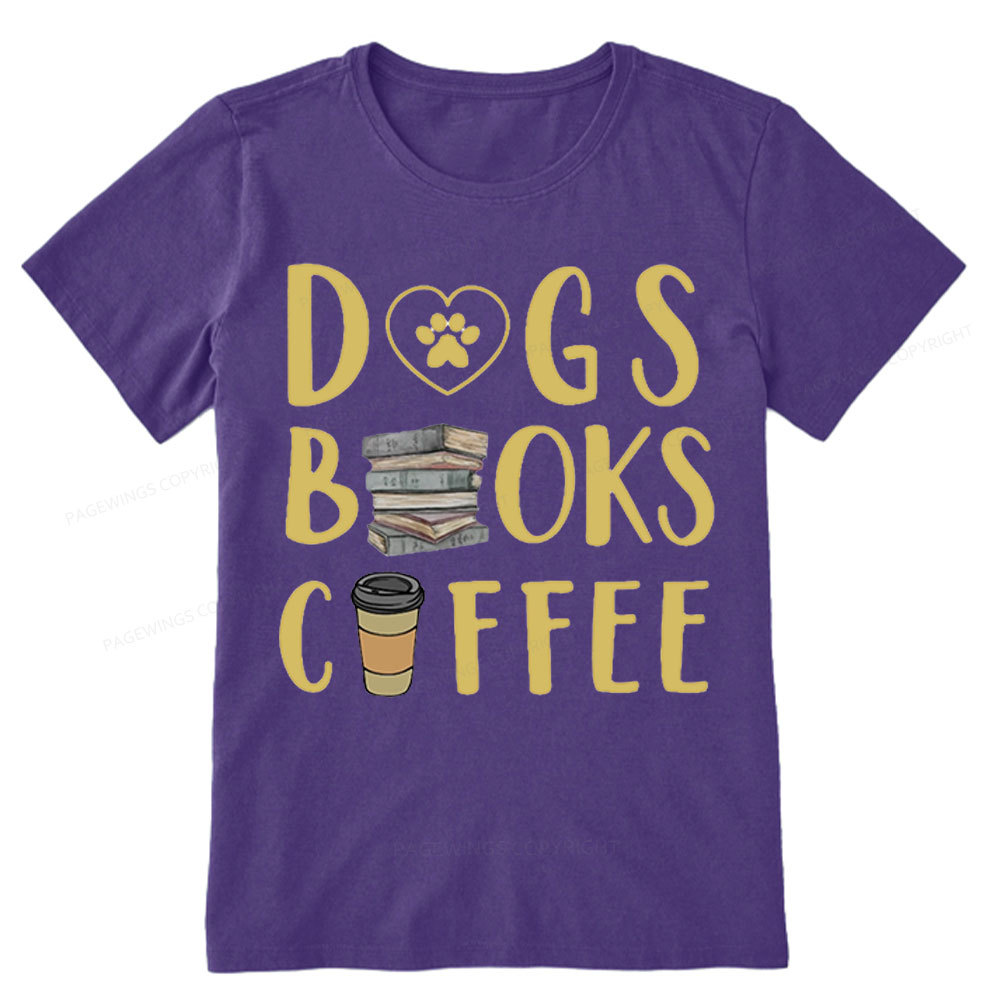 Pagewing Dogs, Books, Coffee Unisex Classic T-shirt