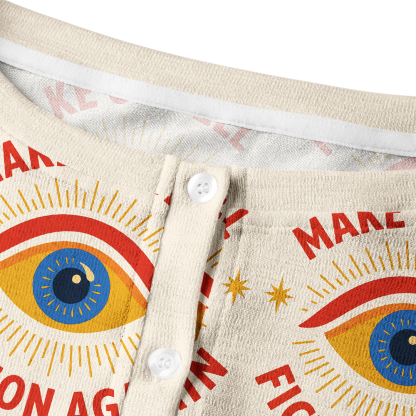 Pagewings Make Orwell Fiction Again Crew Neck Cardigan Sweaters