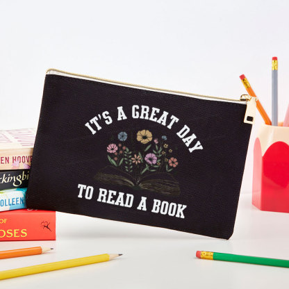 Pagewings It's Great Day to Read a Book Pouch