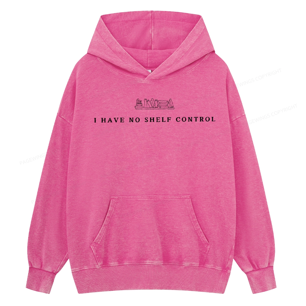 Pagewings I Have No Shelf Control Unisex Washed Hoodie