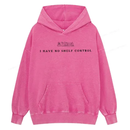 Pagewings I Have No Shelf Control Unisex Washed Hoodie