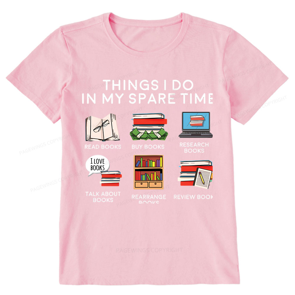 Pagewings Books Reading In My Spare Time Unisex Classic T-shirt