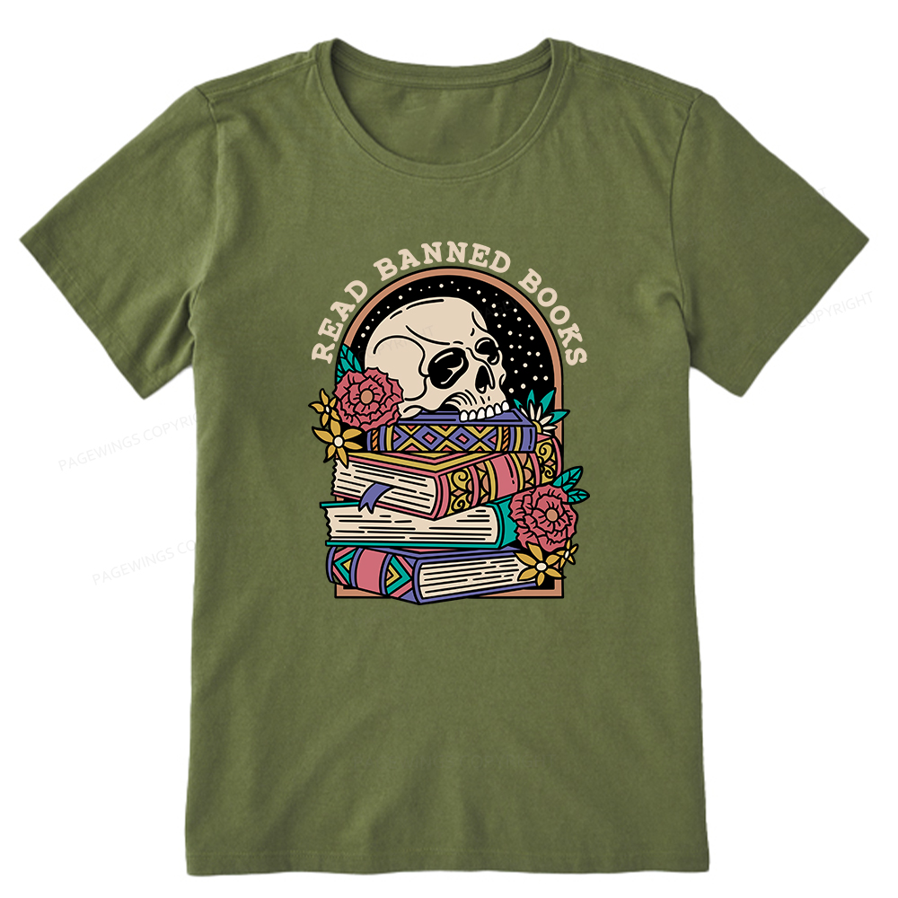 Pagewings Read Banned Book Floral Unisex Tee Unisex Classic T-shirt