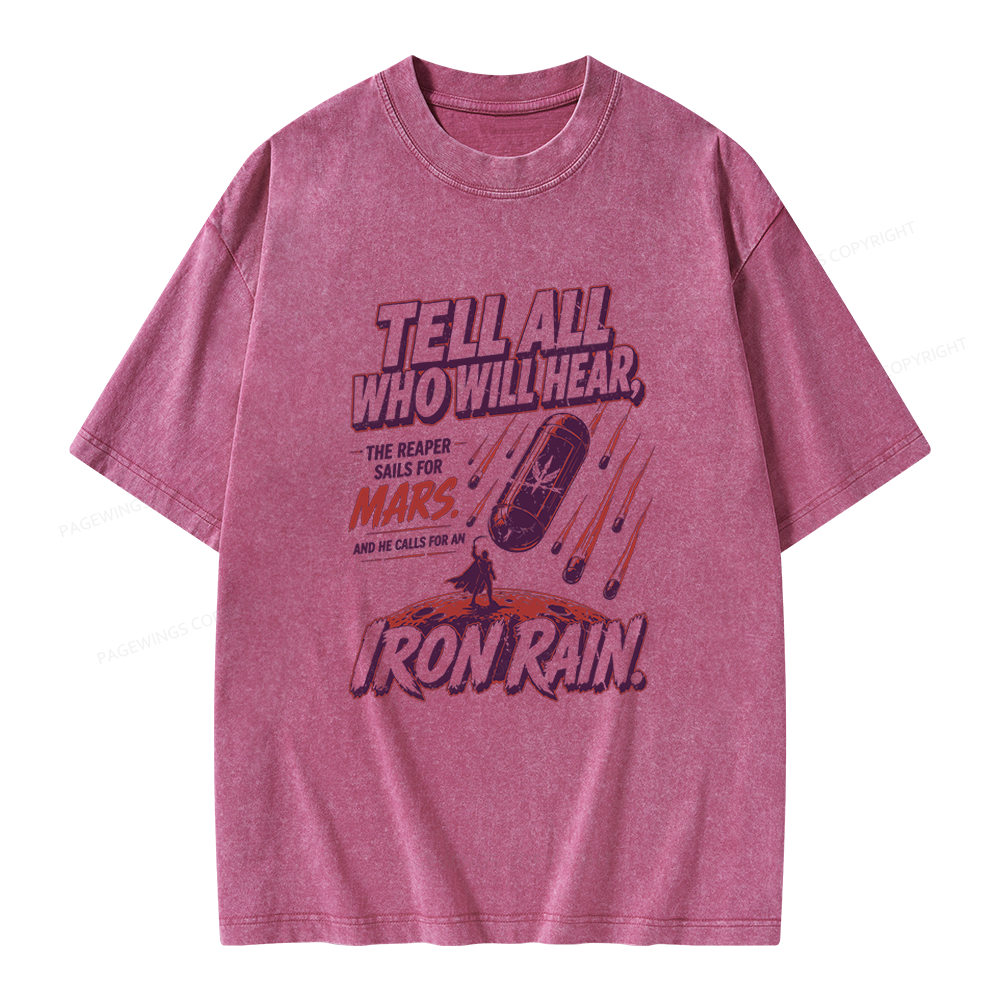 Pagewings Sci Fi Bookish Unisex Washed T-shirt