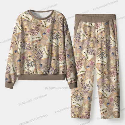 Pagewings Cozy Reading Unisex Flannel Pajama Set