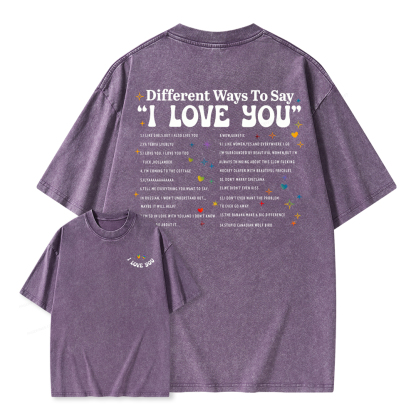 Pagewings I Love You In Book Quote Unisex Washed T-shirt