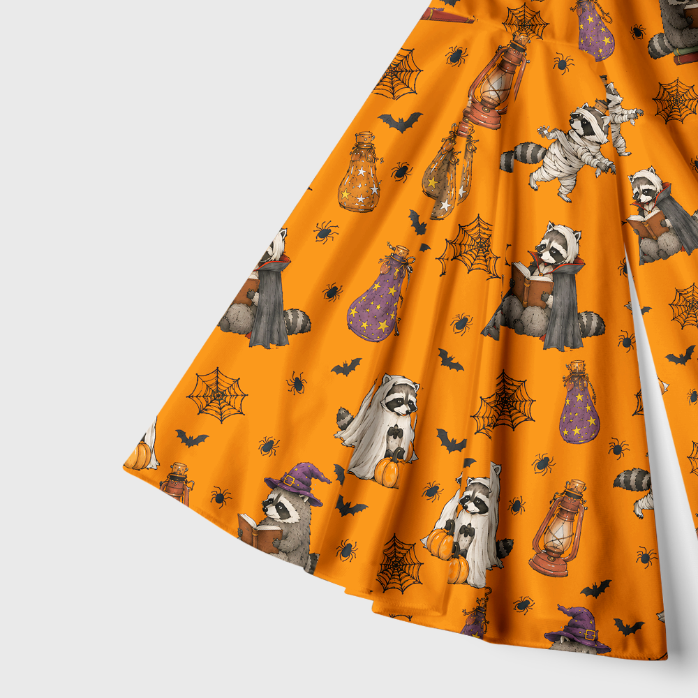 Pagewings Halloween Bookish Reading Bell Sleeve Dress