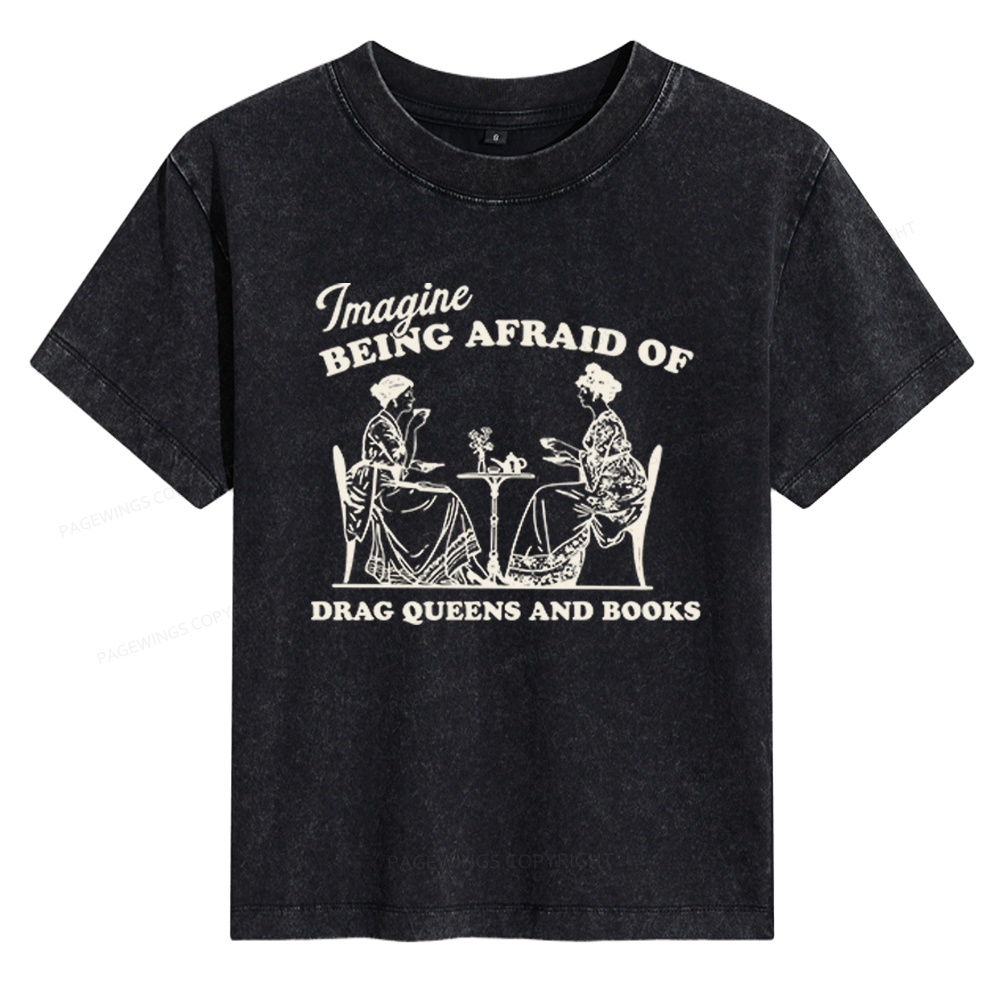 Pagewings Drag Queens Women's Washed T-shirt