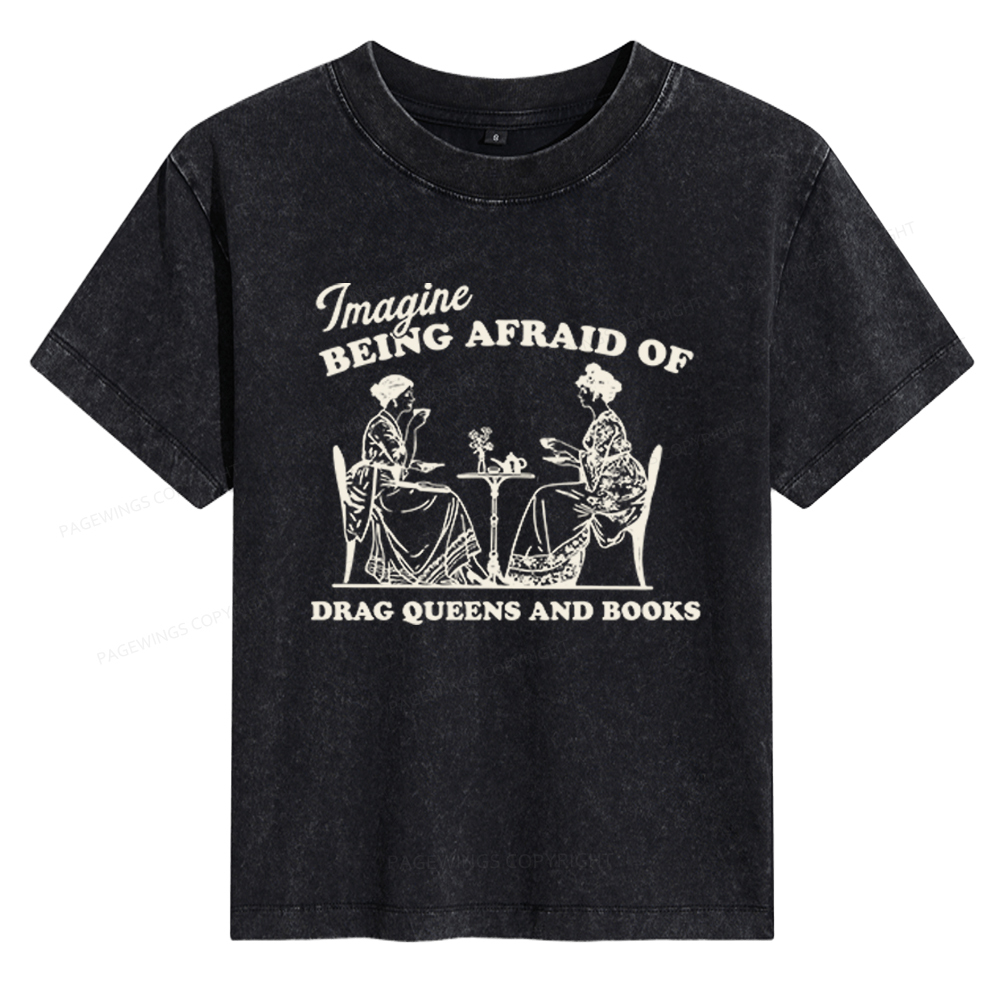Pagewings Drag Queens Women's Washed T-shirt