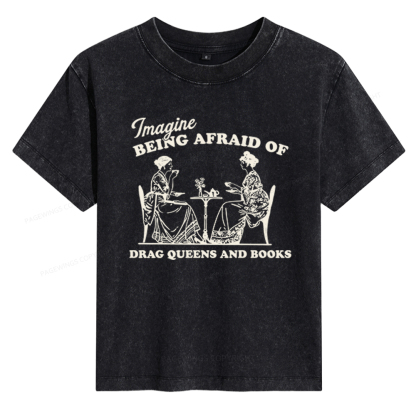 Pagewings Drag Queens Women's Washed T-shirt