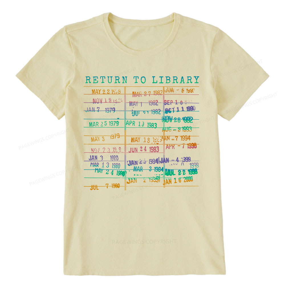 Pagewing Vintage Library Rainbow Unisex Classic T-shirt