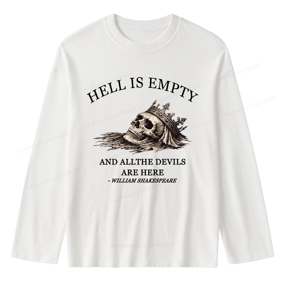 Pagewing Hell Is Empty Unisex Lightweight Long Sleeve T-Shirt