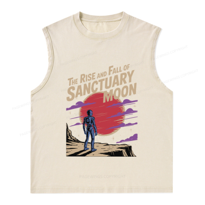 Pagewings The Rise And Fall Of Sanctuary Moon Unisex Washed Tank Top