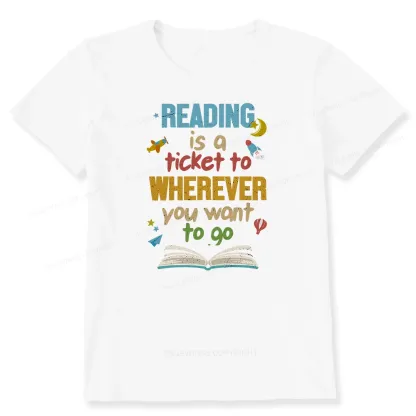 Pagewings Reading Is A Ticket Unisex Classic T-shirt