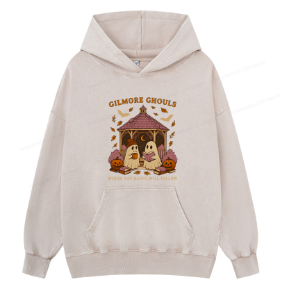 Pagewings Gilmore Ghouls Unisex Washed Hoodie
