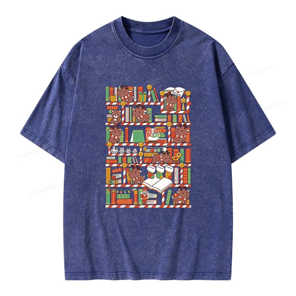 Pagewings Toys Library Unisex Washed T-shirt