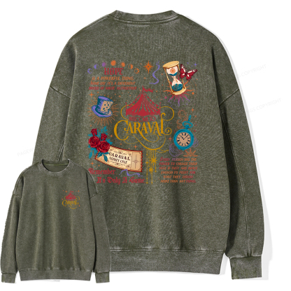 Pagewings Bookish Fantasy Unisex Washed Sweatshirt