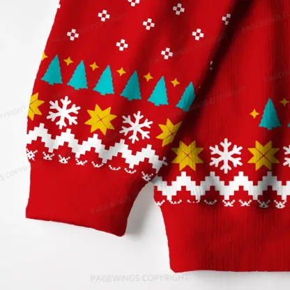 Pagewings On My Way To Hoard Books And Cause Chaos Unisex Ugly Knit Sweatshirt