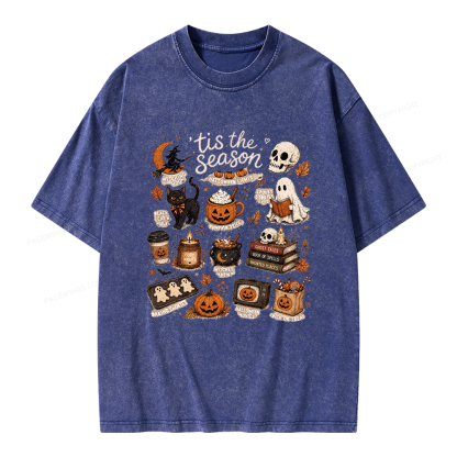 Pagewings Tis The Season Unisex Washed T-shirt