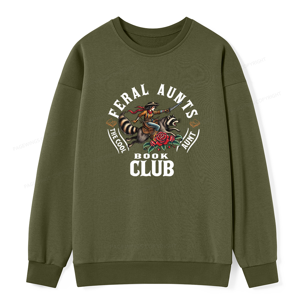 Pagewings Feral Aunt Social Book Club Unisex Classic Sweatshirt