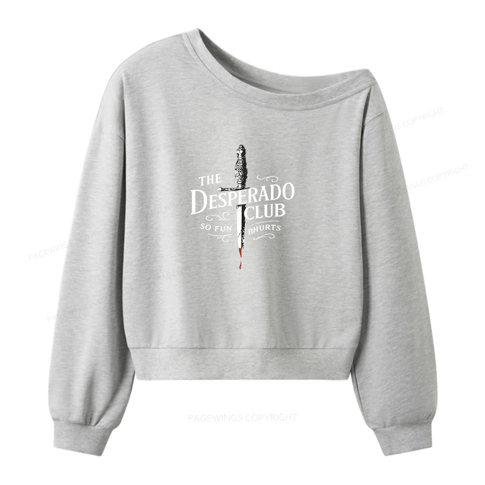 Pagewings Desperado Club Women Off  Shoulder Sweatshirt