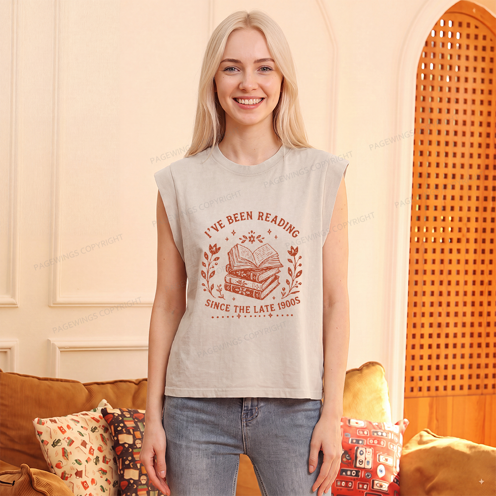 Pagewings I’ve Been Reading Women's Washed Tank Top