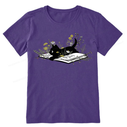 Pagewings Cute Book Cat Unisex Classic T-shirt