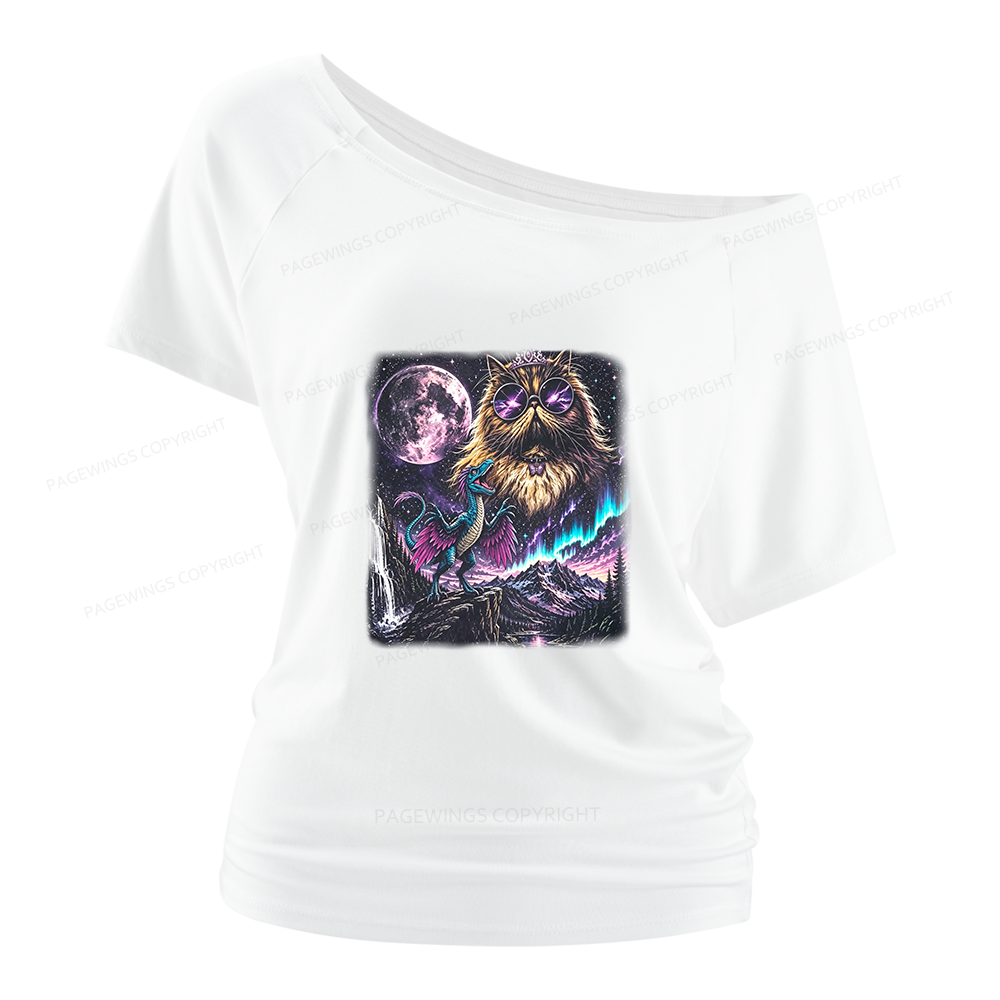 Pagewings Sci Fi Books Lover Women Off Shoulder T-shirts