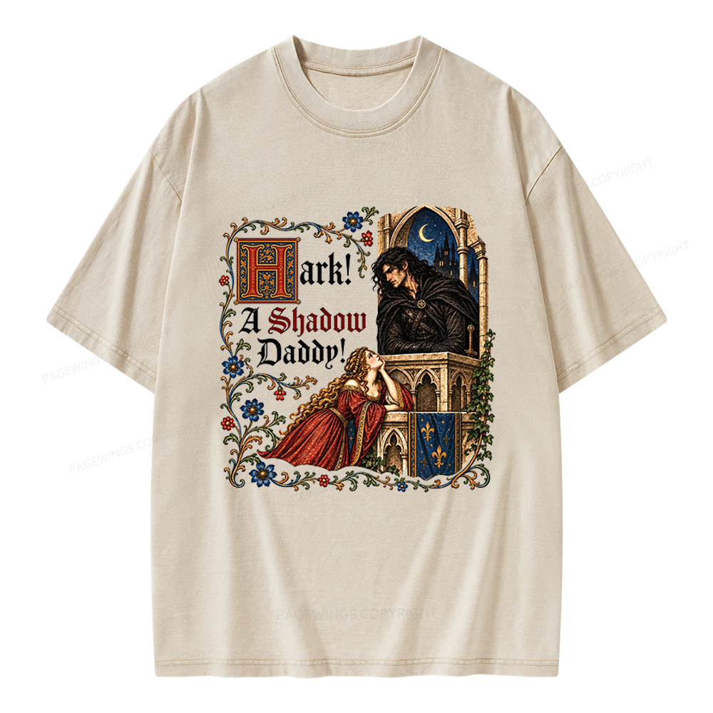 Pagewings Funny Medieval Romantasy Unisex Washed T-shirt