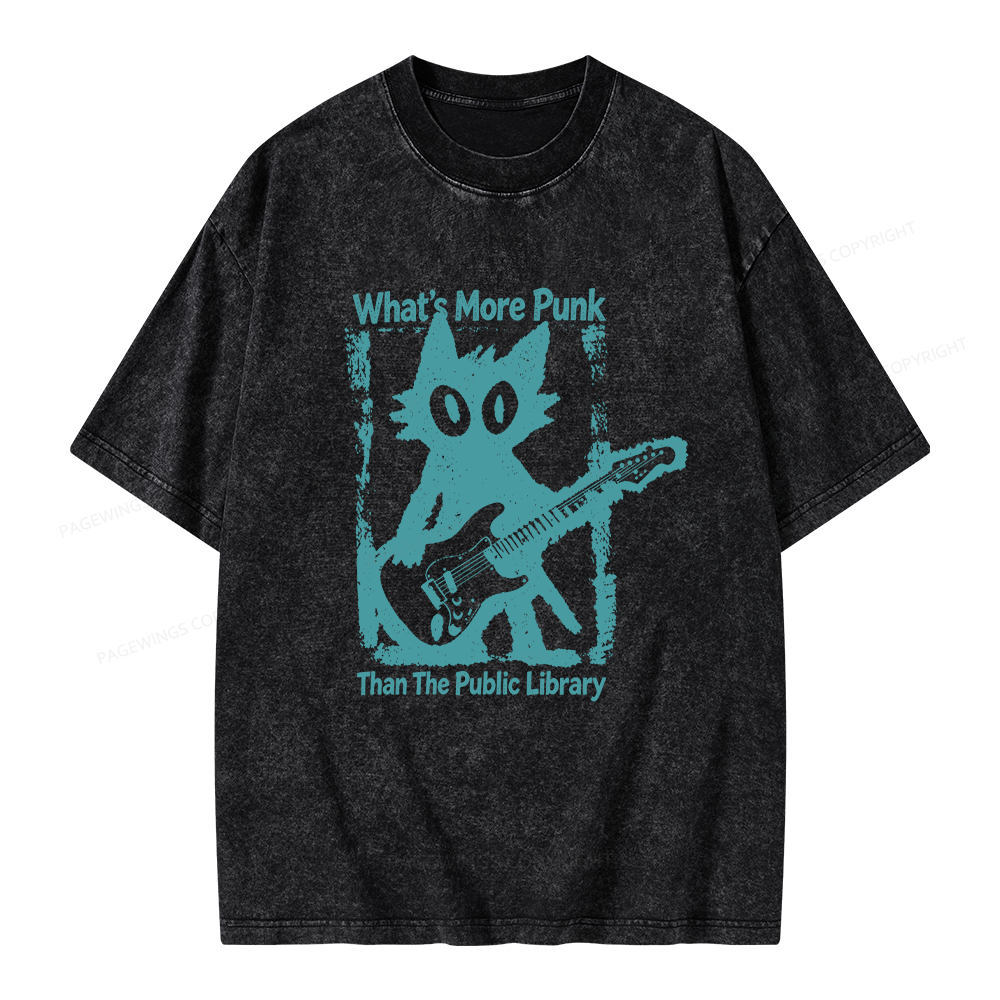 Pagewings What’s More Punk Than The Public Library Unisex Washed T-shirt
