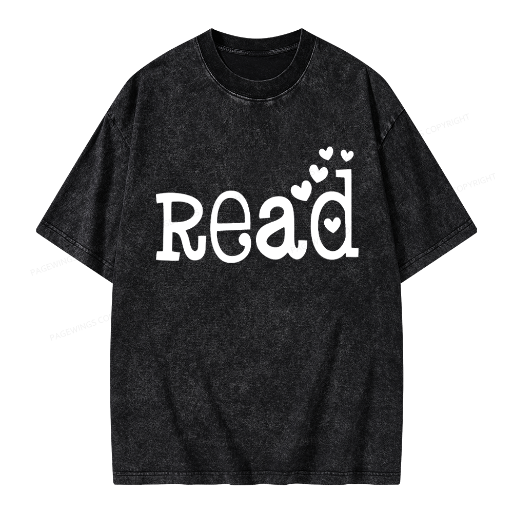 Pagewings Read More Books Unisex Washed T-shirt