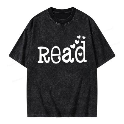 Pagewings Read More Books Unisex Washed T-shirt