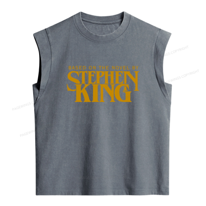 Pagewings Based On A Novel By Horror Writer Women's Washed Tank Top