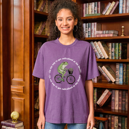 Pagewings On My Way to Get Radicalized Unisex Washed T-shirt