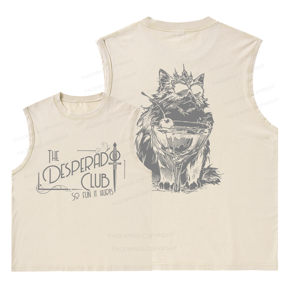 Pagewings The Desperado Club Unisex Washed Tank Top