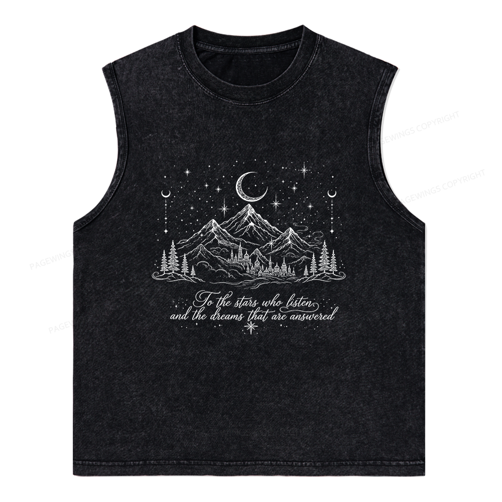 Pagewings Fantasy Bookish Unisex Washed T-shirt Unisex Washed Tank Top