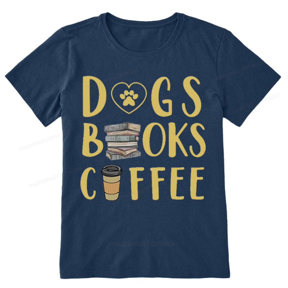 Pagewing Dogs, Books, Coffee Unisex Classic T-shirt