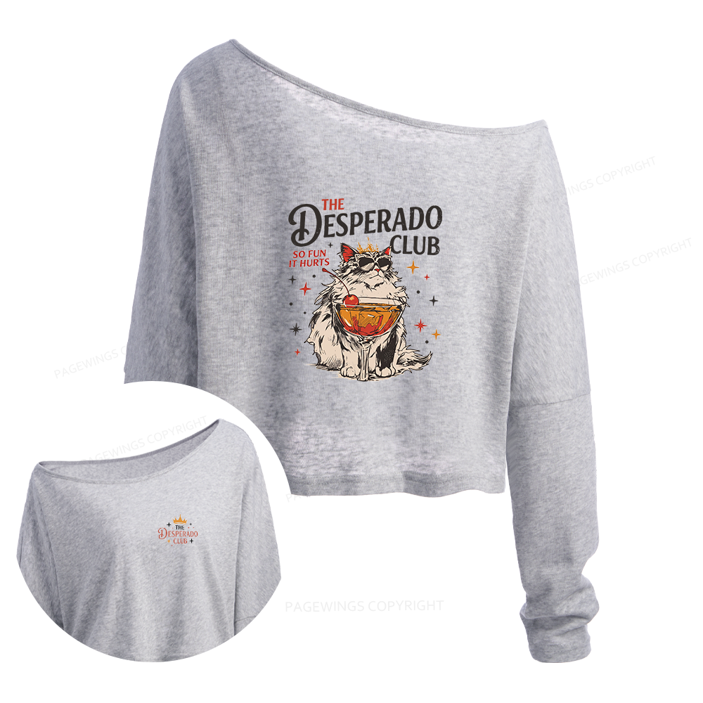 Pagewings The Desperado Club Slouchy Long Sleeve Off Shoulder T-shirt